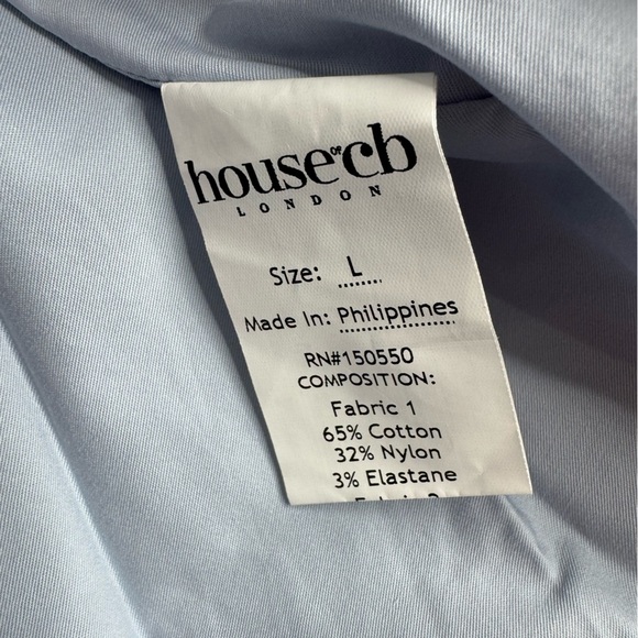 House of CB 'Maribel' Soft Blue Broderie Corset Mini Dress NWOT - Picture 8 of 12